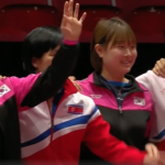 Nord- und Südkorea spielen ab Viertelfinale zusammen Tischgennis Mai 18 Foto Video
