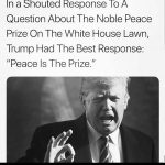 Trump - Peace is the price Meme