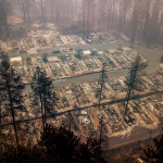 Kalifornien - durch Feuer zerstörte Stadt