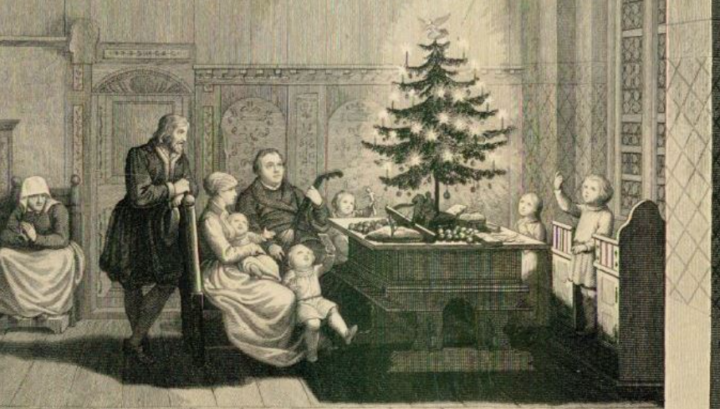 Der erste Weihnachsbaum bei Martin Luther