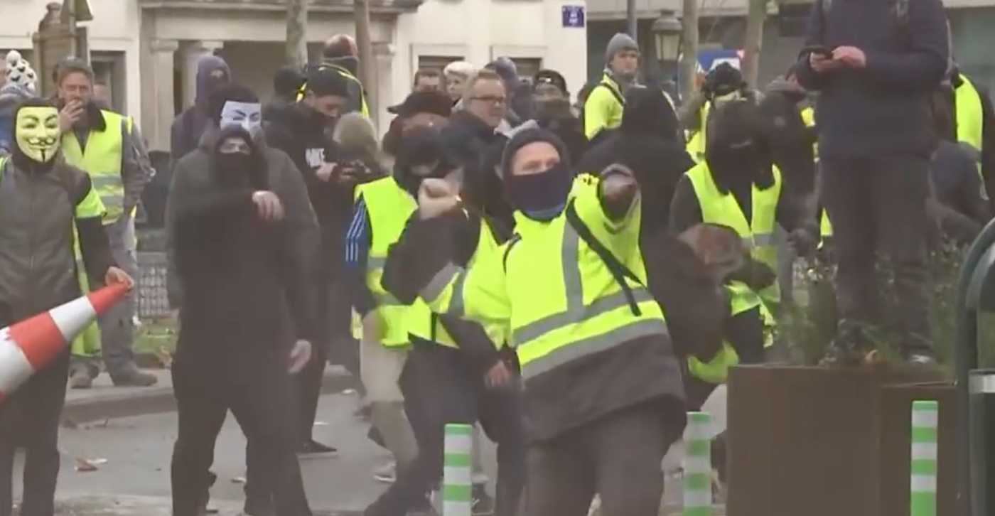Gewalt in Brüssel bei einer Gelbwestendemo