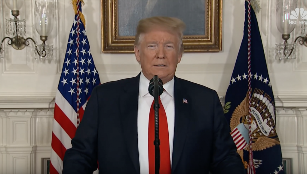Donald Trump hält eine Rede zur Immigration am 19. Januar 2019