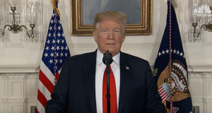 Donald Trump hält eine Rede zur Immigration am 19. Januar 2019