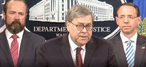 Bill Barr und Rod Rosenstein PK zur Veröffentlichung Mueller-Report