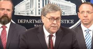 Bill Barr und Rod Rosenstein PK zur Veröffentlichung Mueller-Report