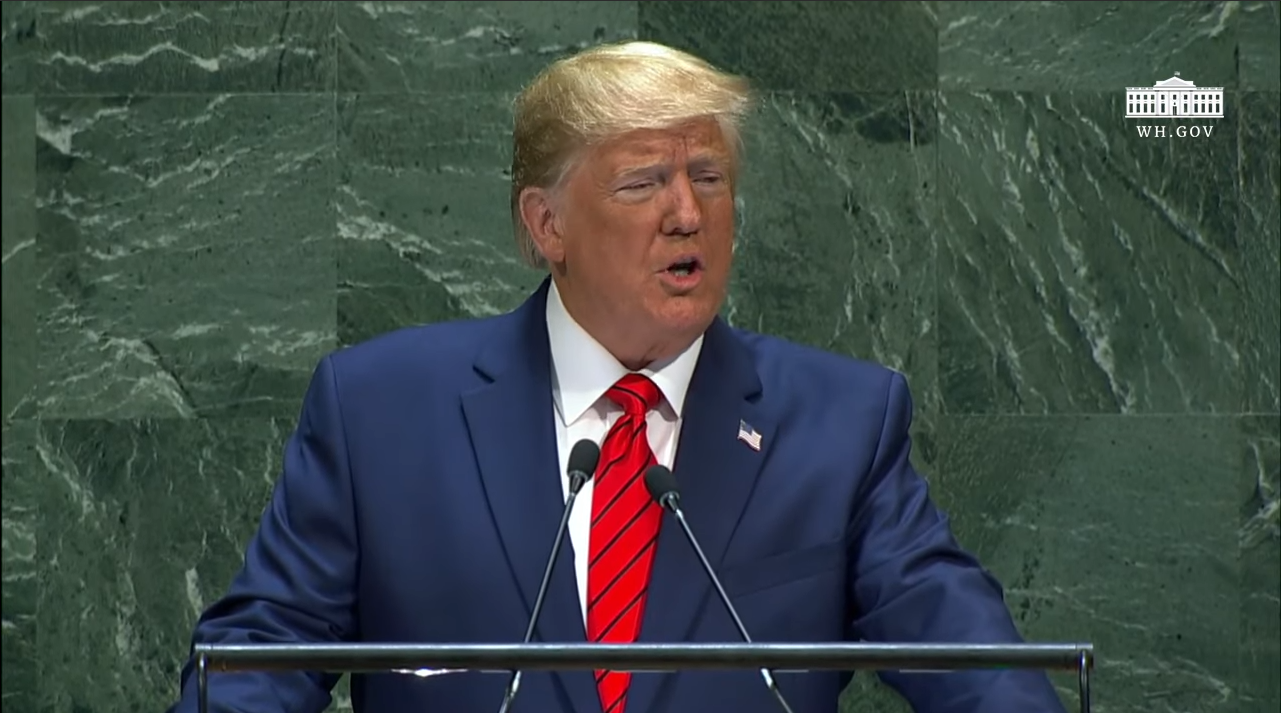 Präsident Donald Trump - Rede vor der 74. UN-Vollversammlung 2019