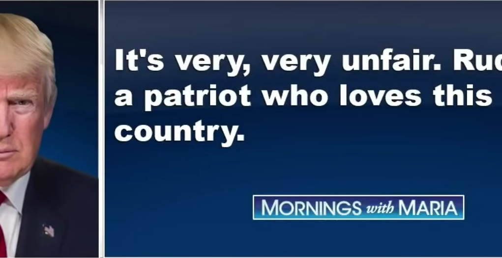 Trump zur Durchsuchung bei Rudy Giuliani: Das ist sehr unfair. Rudy ist ein Patriot, der sein Land liebt.